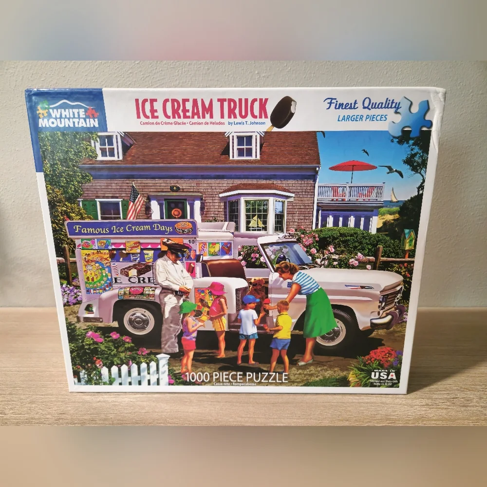 White Mountain 1000 Piece Puzzle "Ice Cream Truck" - Picture 1 of 4
